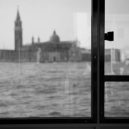 Venice, Italy - Church of S. Giorgio Maggiore, black and white photo