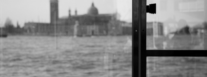 Venice, Italy - Church of S. Giorgio Maggiore, black and white photo