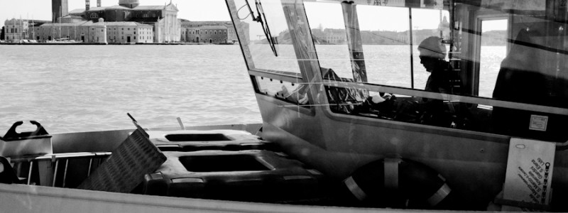 Venice-A view of S. Giorgio Maggiore island, black & white landscape photo