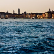 Venice-color landscape photo of Riva degli Schiavoni waterfront at sunset